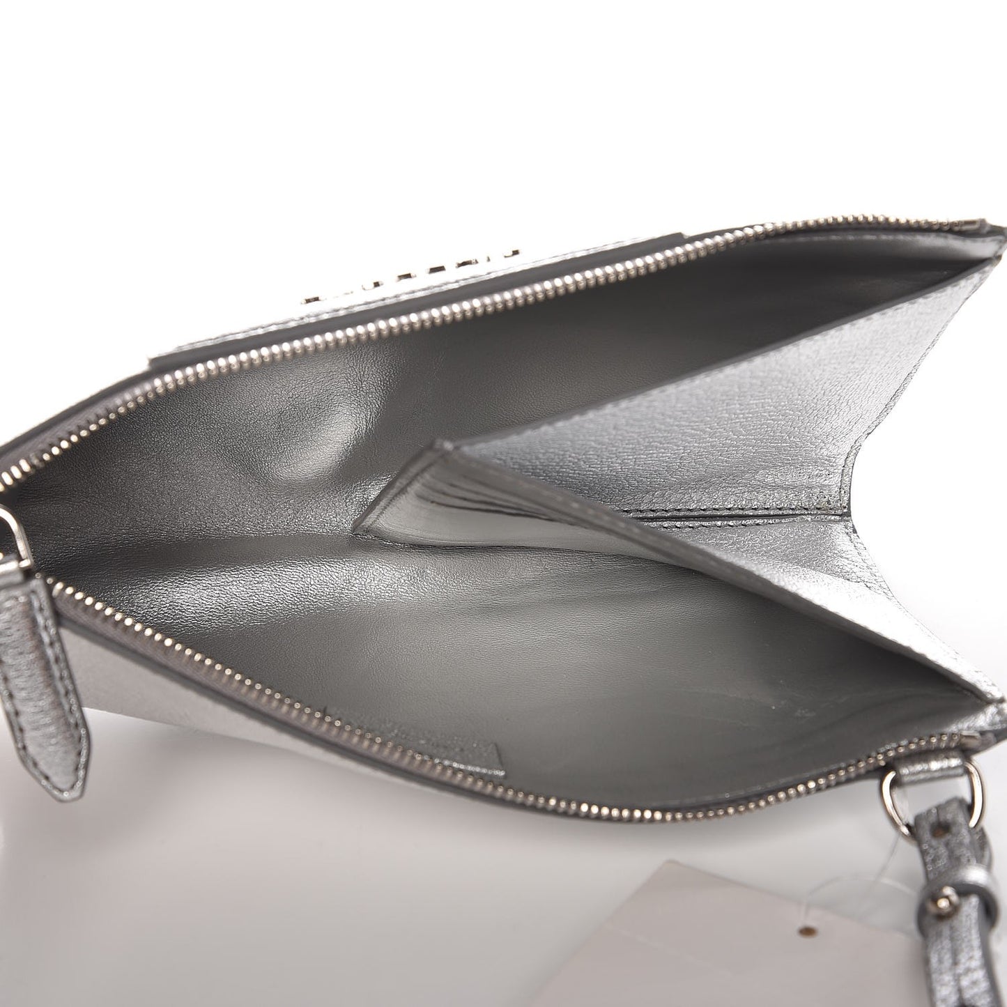 Metallic Grained Goatskin Antigona Crossbody Silver