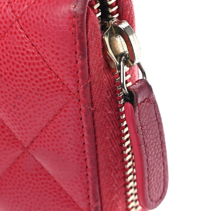 Chanel Caviar Quilted Large Gusset Zip Around Wallet Fuchsia 13 of 22