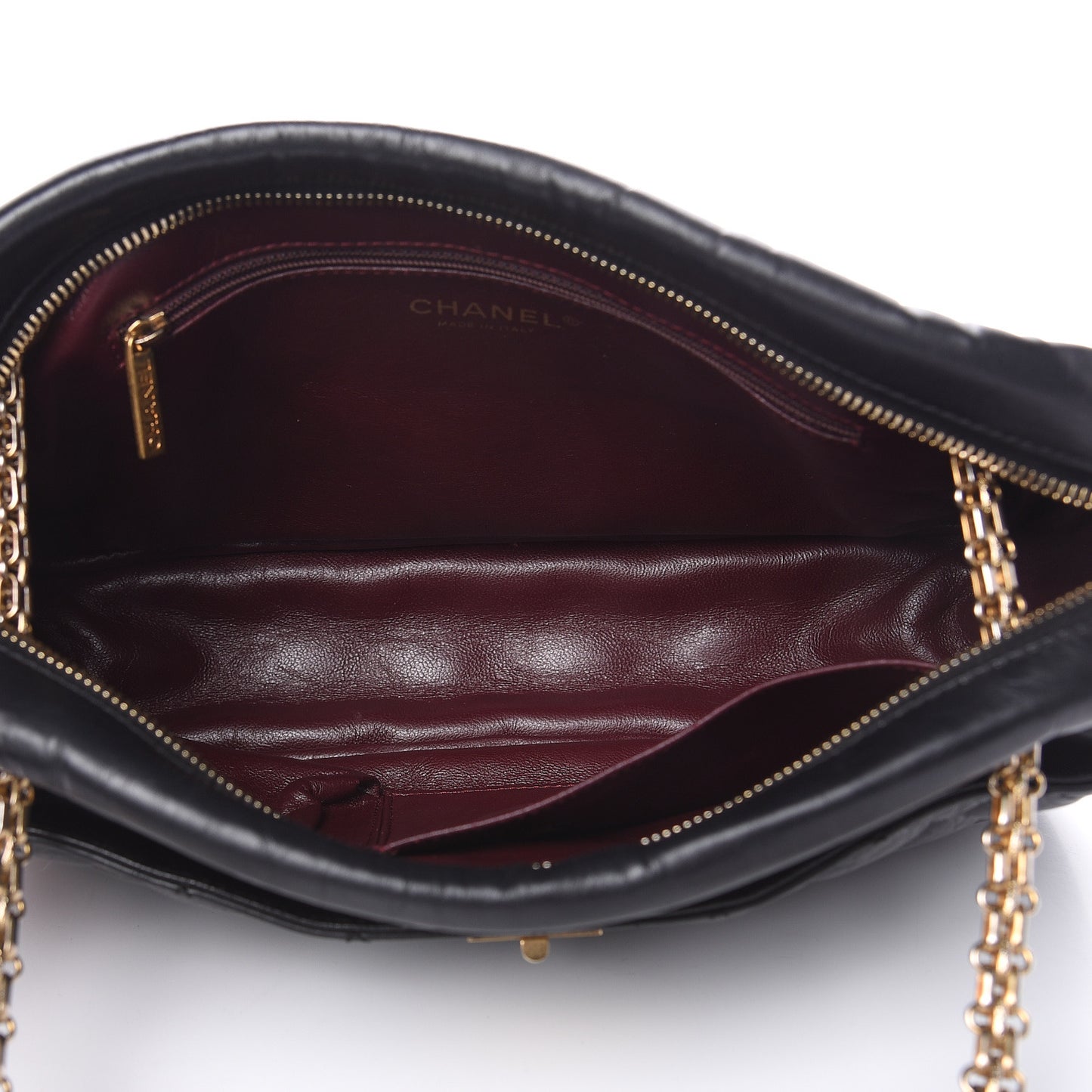 Aged Calfskin Quilted Medium Reissue Camera Case Black