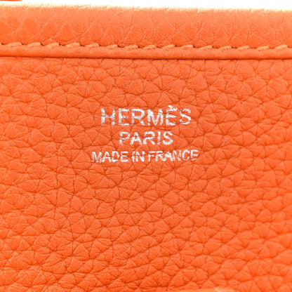 Hermes Taurillon Clemence Evelyne III PM Orange 6 of 15