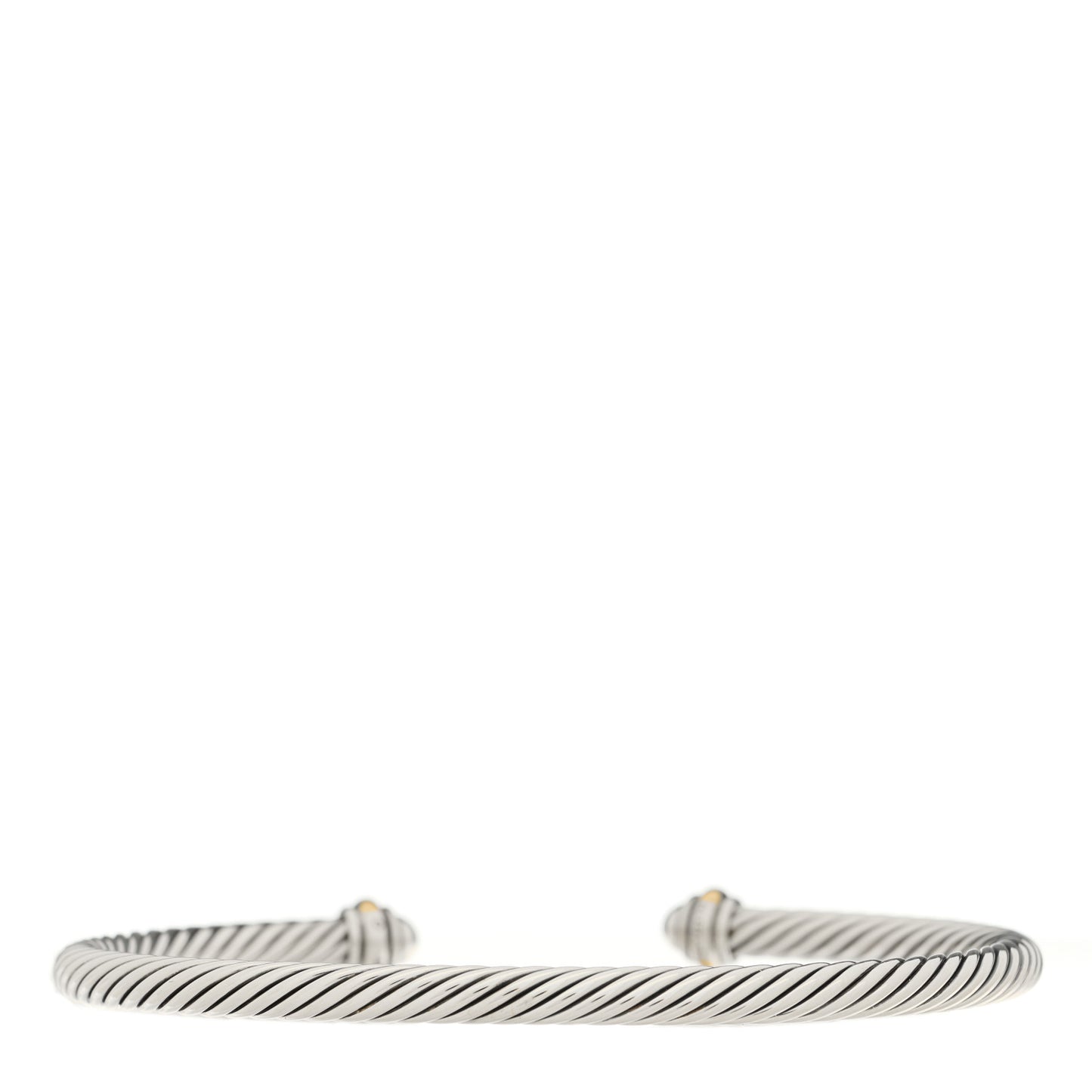 Sterling Silver 18K Yellow Gold 4mm Cable Classics Bracelet