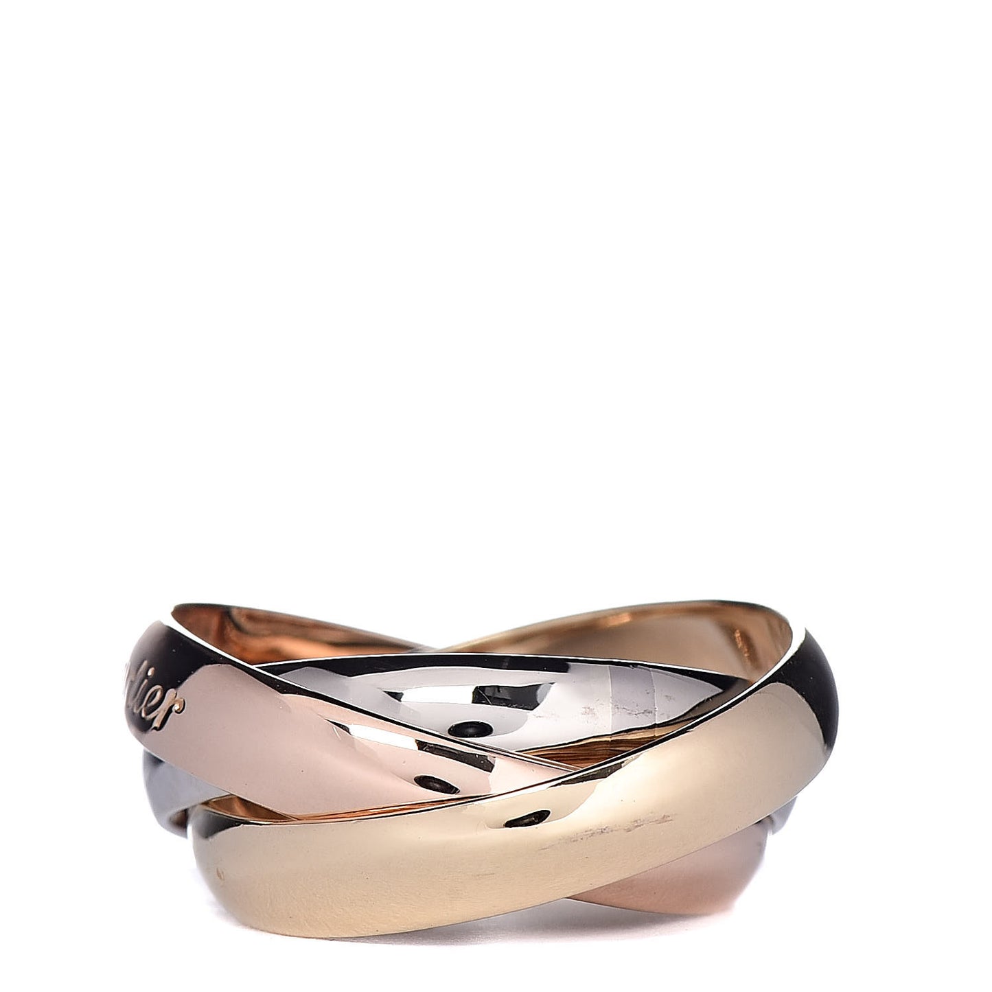 18K Pink Yellow White Gold Les Must De Trinity Ring 46 3.75