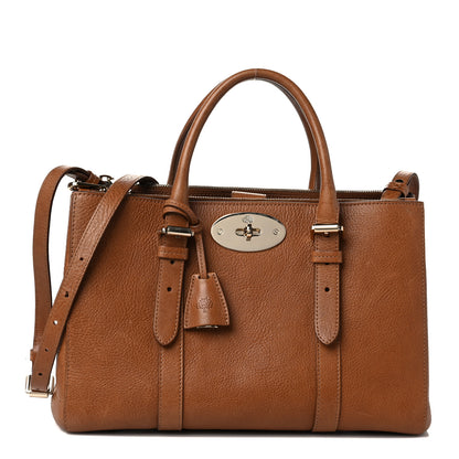 Mulberry Classic Grain Small Bayswater Double Zip Tote Oak 1 of 8