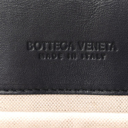 Bottega Veneta Canvas Calfskin Intrecciato Sassolungo Backpack Dark Blue 5 of 9
