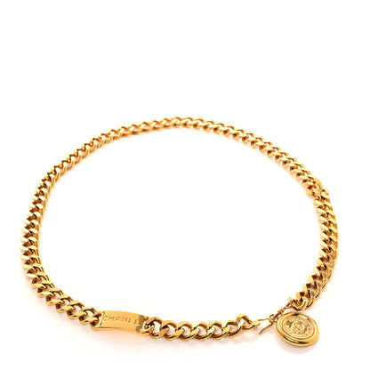 Chanel Metal Chain CC Medallion Belt Gold 1 of 4