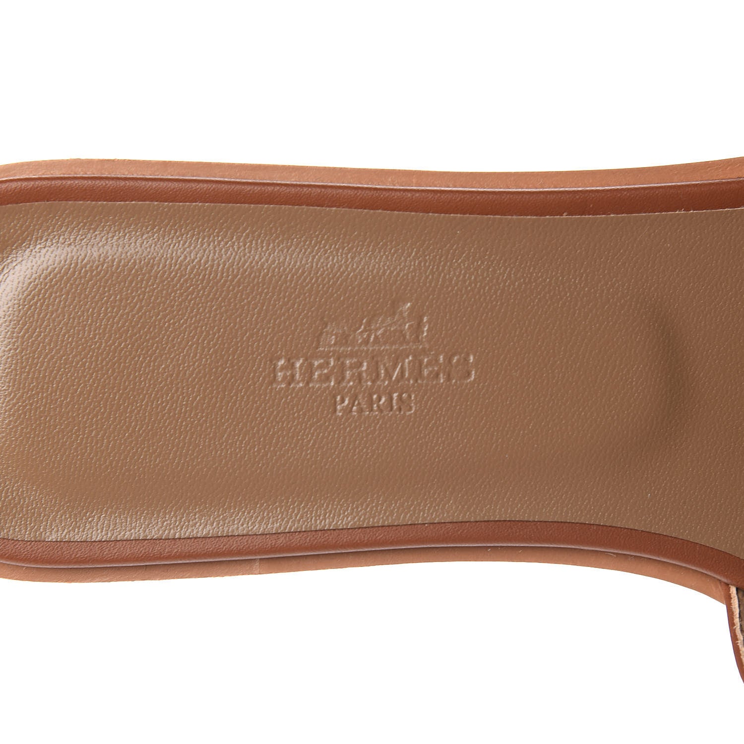Hermes Box Calfskin Oran Sandals 39 Gold 7 of 9