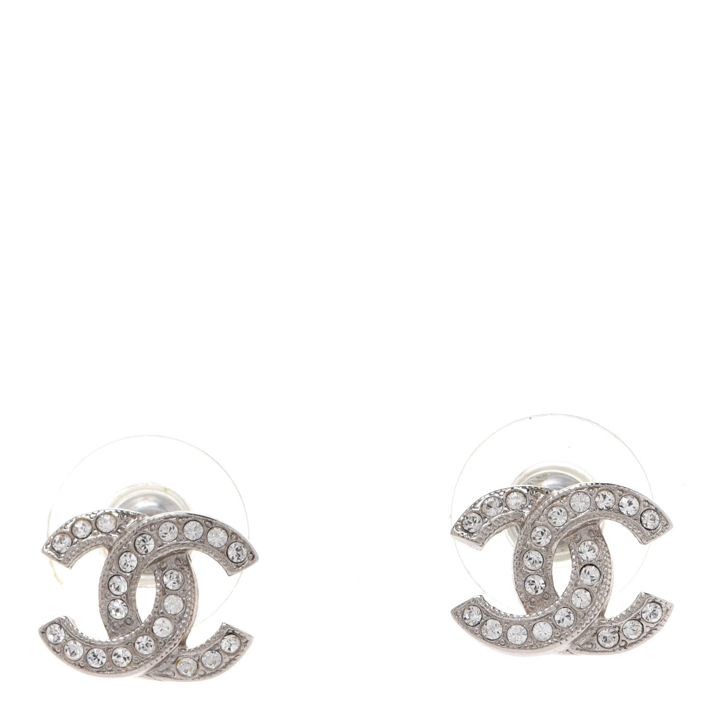 Crystal Mini Timeless CC Earrings Silver