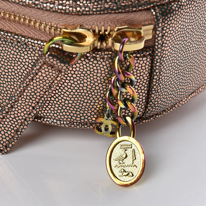 Chanel Metallic Caviar Quilted Camera Case Copper 10 of 11