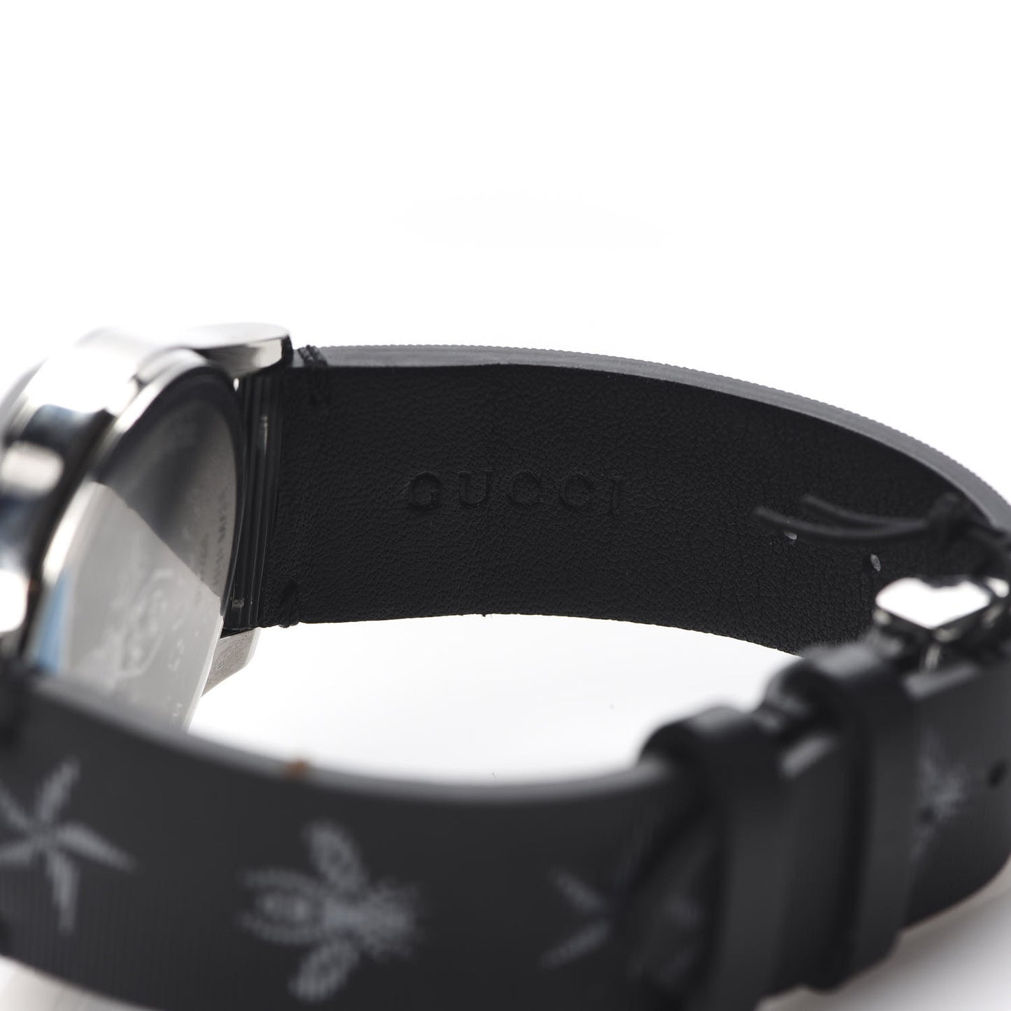 Stainless Steel Calfskin 38mm G-Timeless Bee Star Hologram Quartz Watch Black