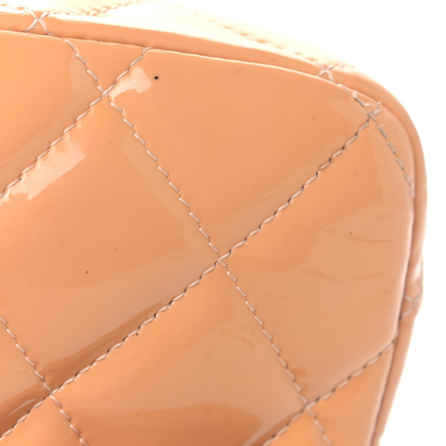 Patent Quilted Jumbo Double Flap Light Pink