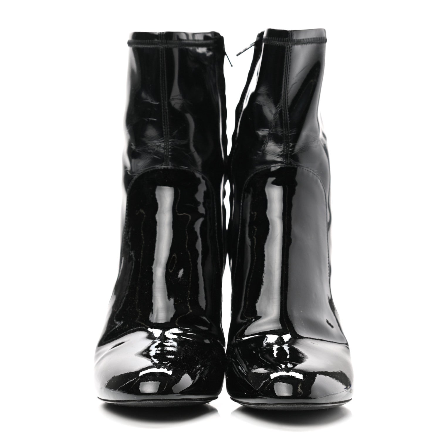 Louis Vuitton Patent Silhouette Ankle Boots 38.5 Black 2 of 10