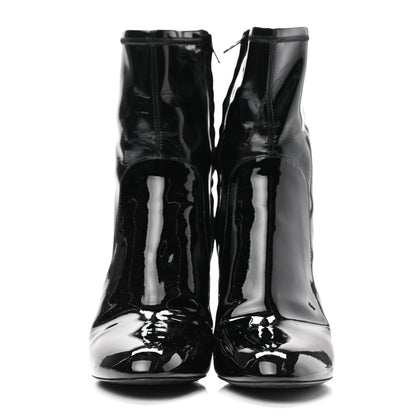Louis Vuitton Patent Silhouette Ankle Boots 38.5 Black 2 of 10