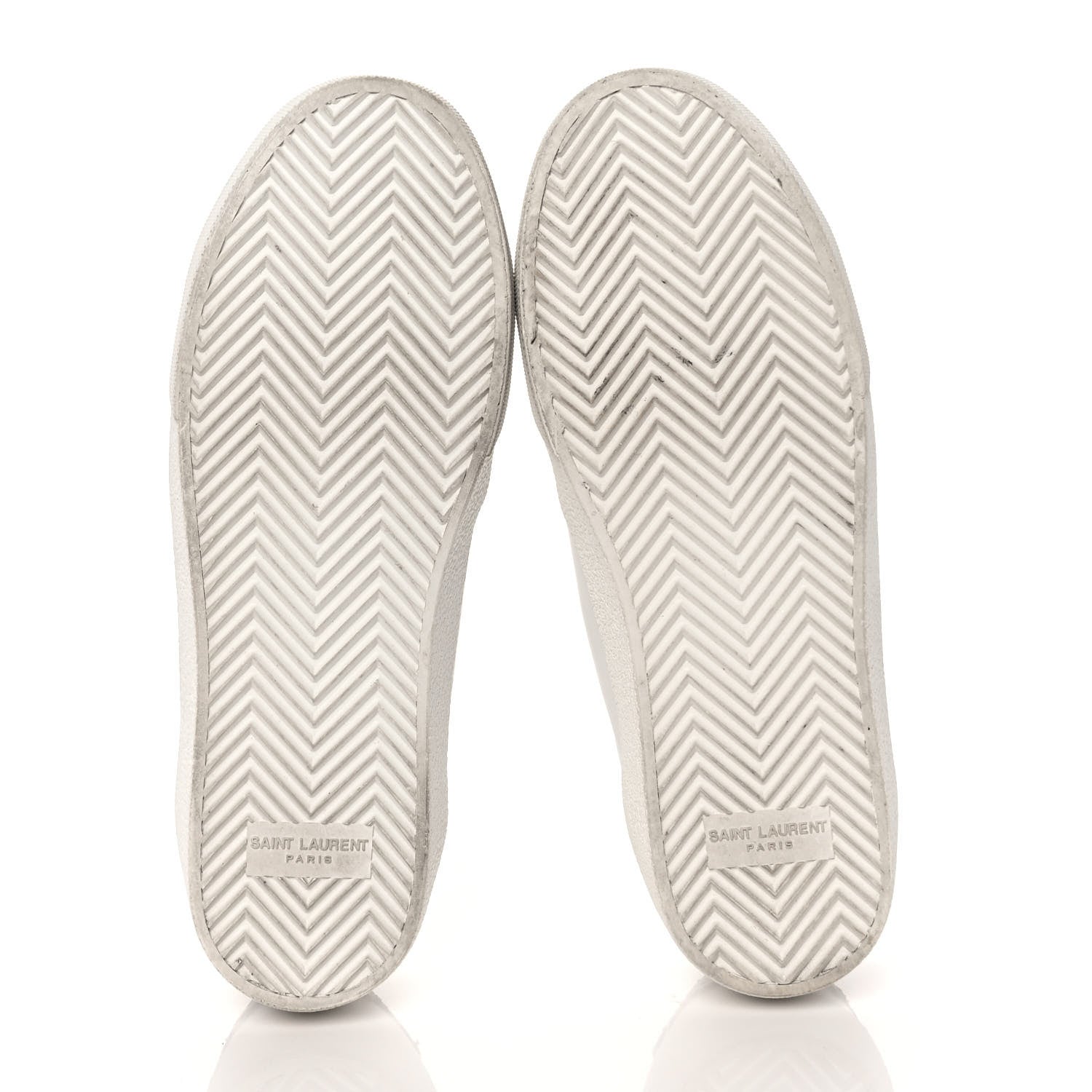 Saint Laurent Calfskin Nubuck Python Embossed Embroidered Womens Court Classic Sneakers 39 Optic White 5 of 8