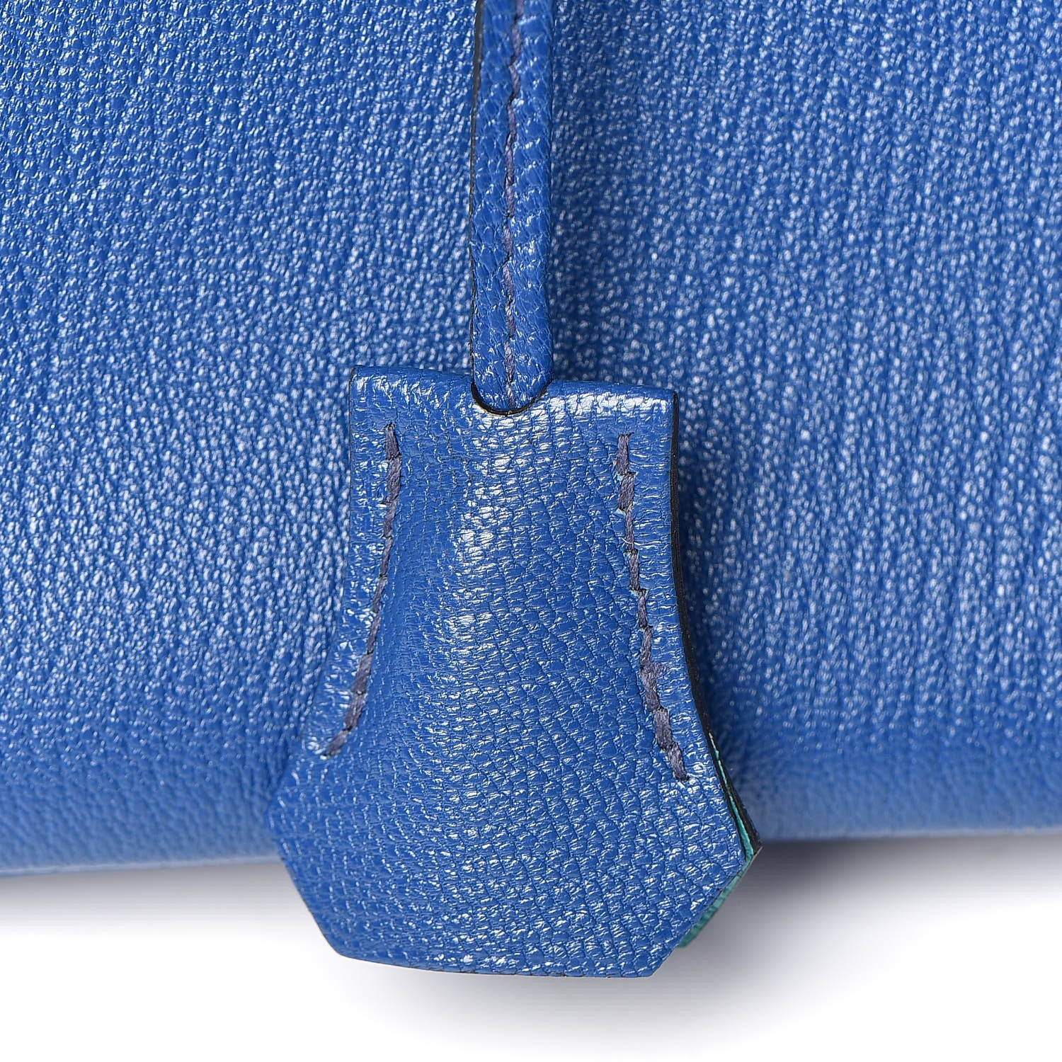 Hermes Chevre Mysore Bi-Color Horseshoe Birkin 30 Bleu Sapphire Paon 35 of 37