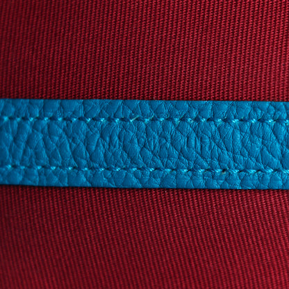 Hermes Toile Officer Negonda Verso Garden Party 30 TPM Bleu Zanzibar Rubis 7 of 11
