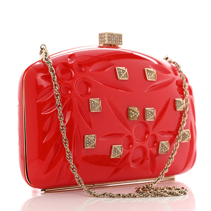 Valentino Garavani Acrylic Rockstud Minaudiere Clutch Red 3 of 7