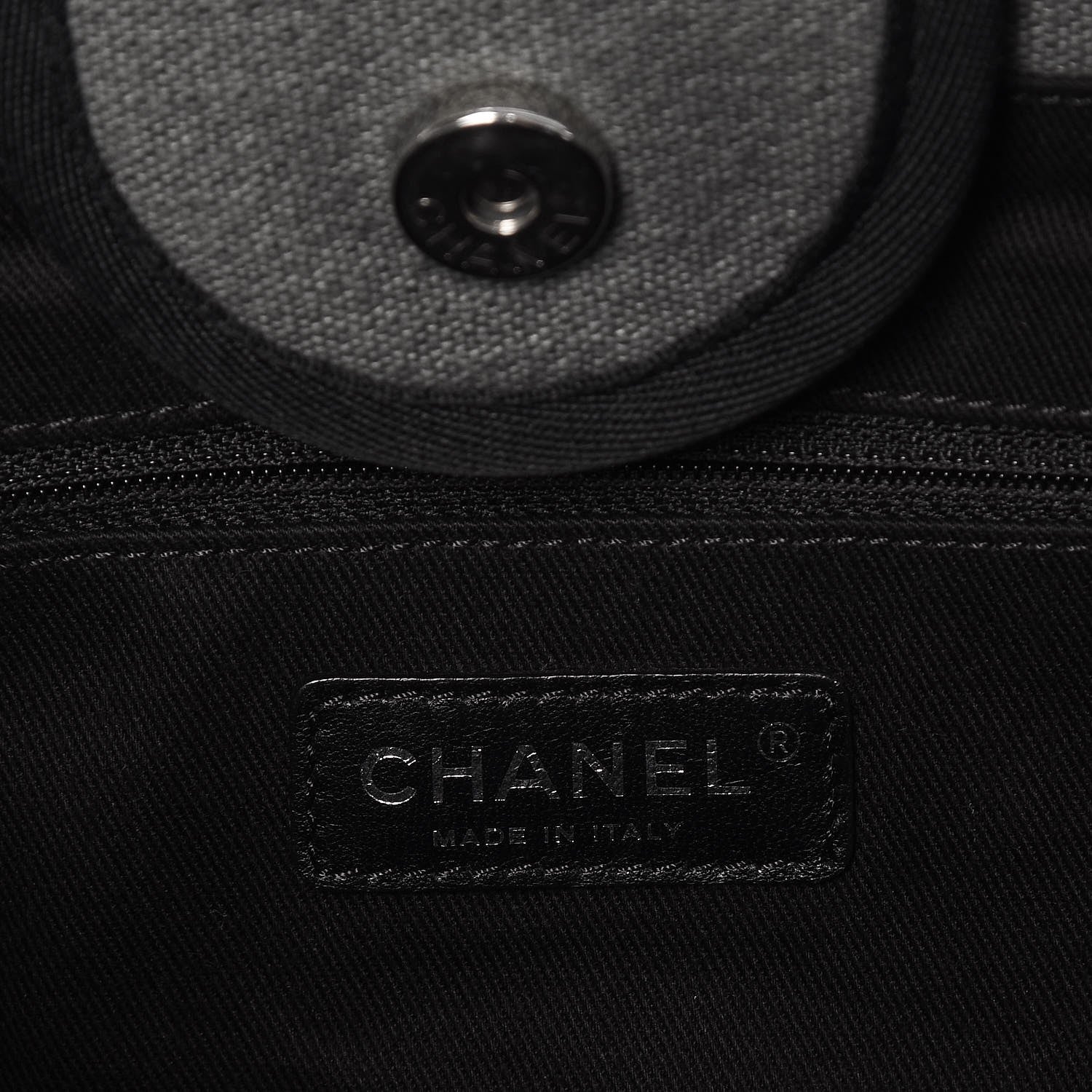 Chanel Canvas Large Deauville Tote Grey 7 of 8