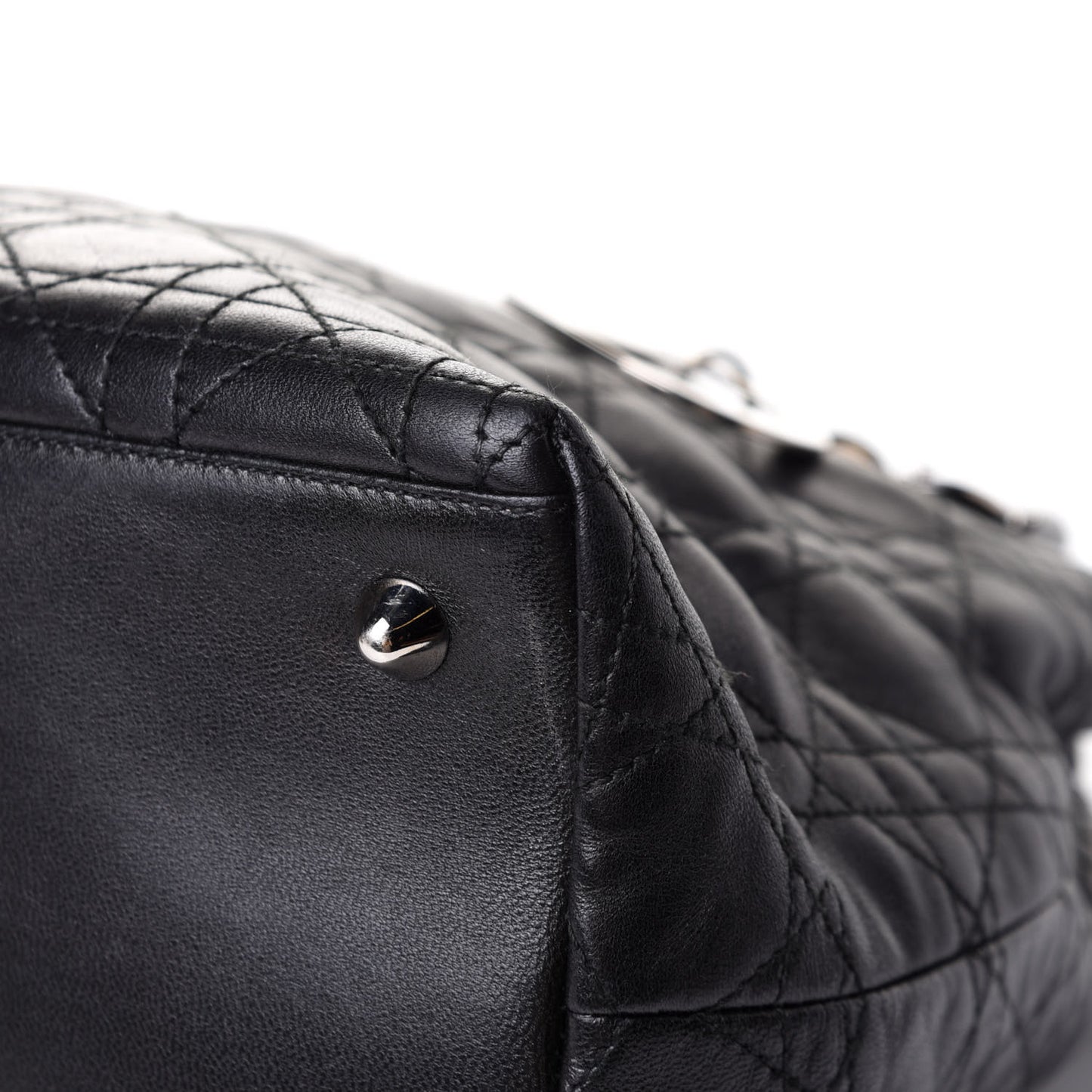 Lambskin Cannage Small Soft Lady Dior Tote Black