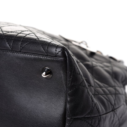 Christian Dior Lambskin Cannage Small Soft Lady Dior Tote Black 9 of 11