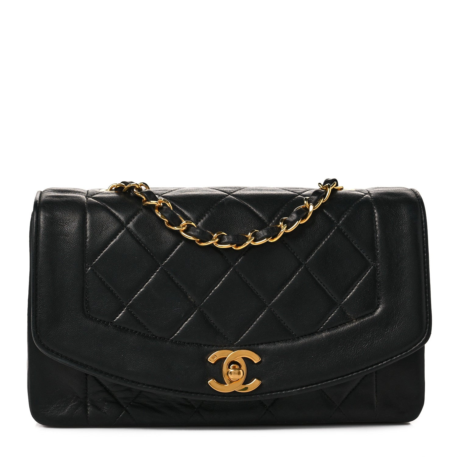 Chanel Lambskin Quilted Small Single Flap Black 1 of 8