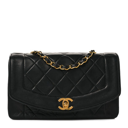 Chanel Lambskin Quilted Small Single Flap Black 1 of 8