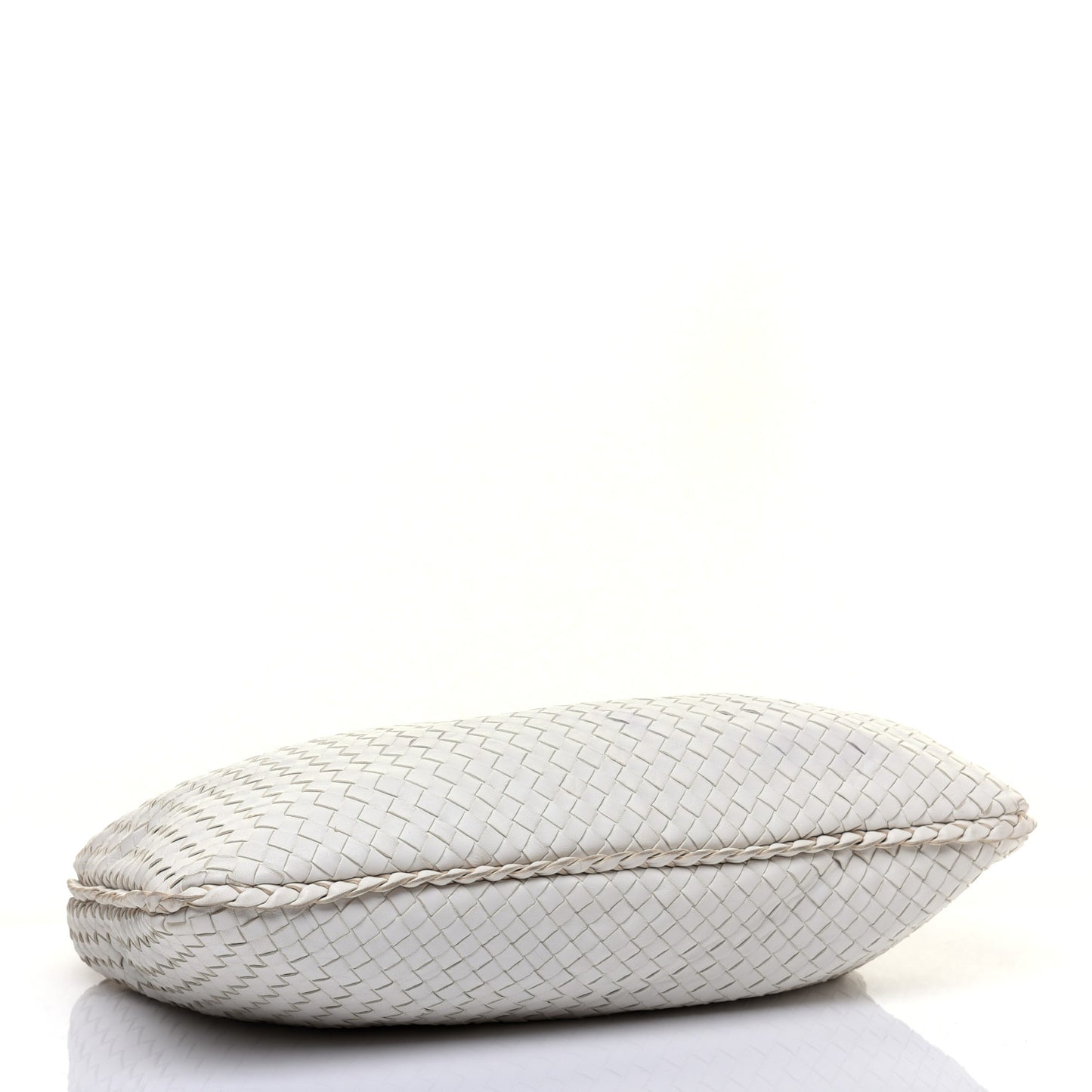 Nappa Intrecciato Large Veneta Hobo White