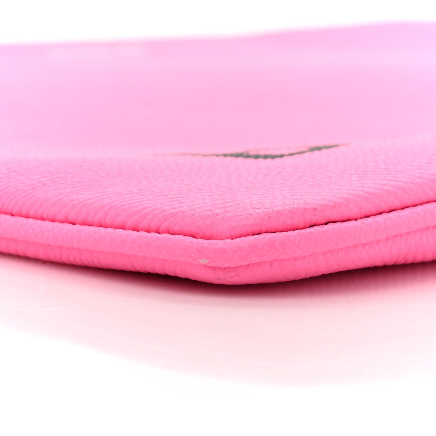 Balenciaga Calfskin Logo Large Zip Pouch Acid Pink 9 of 11