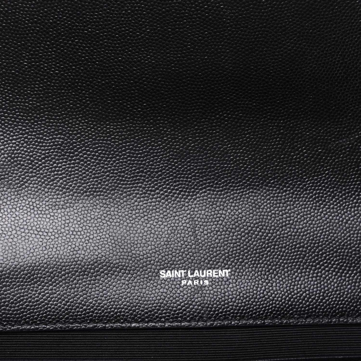 Saint Laurent Grain De Poudre Textured Mixed Matelasse Triquilt Medium Monogram Satchel Black 9 of 16