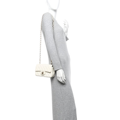 Chanel Lambskin Quilted Mini Rectangular Flap White 2 of 12