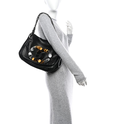 Chanel Lambskin CC Disc Accordion Flap Black 2 of 12