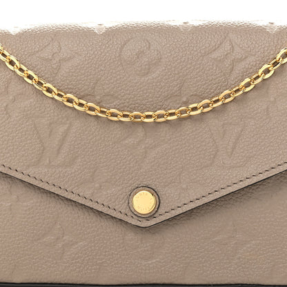 Louis Vuitton Empreinte Pochette Felicie Chain Wallet Tourterelle 8 of 10