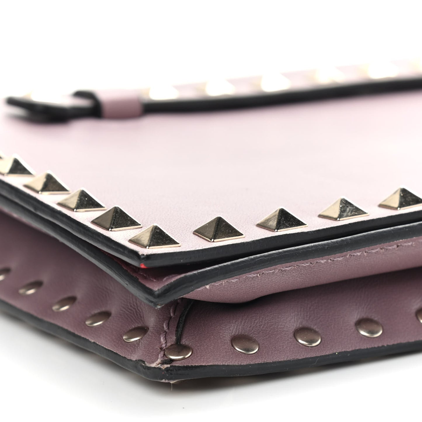 Nappa Rockstud Wristlet Clutch Poudre