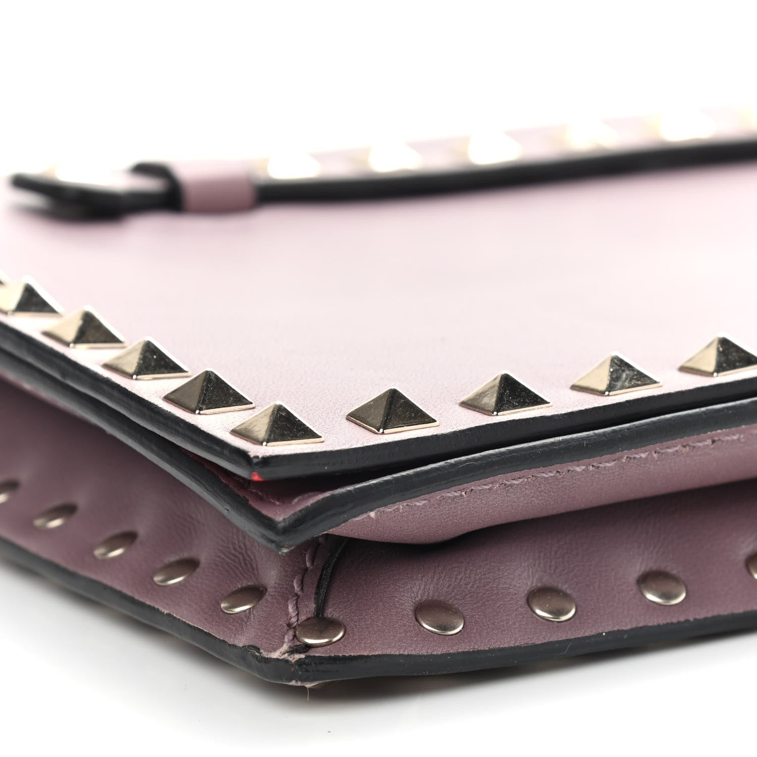 Valentino Garavani Nappa Rockstud Wristlet Clutch Poudre 8 of 10
