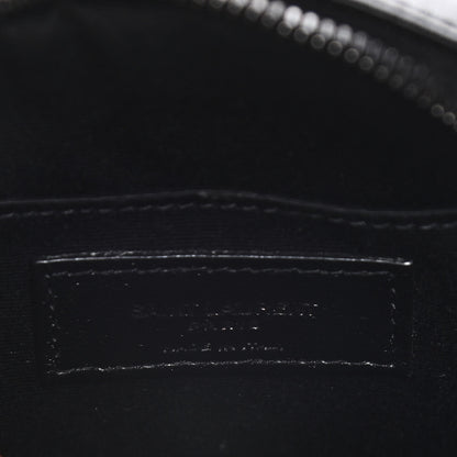 Saint Laurent Calfskin Matelasse Chevron Round Vinyle Camera Bag Black 4 of 9