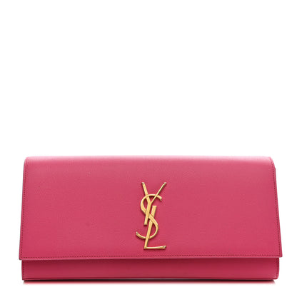 Saint Laurent Grain De Poudre Classic Monogram Cassandre Clutch Lipstick Fuchsia 1 of 12