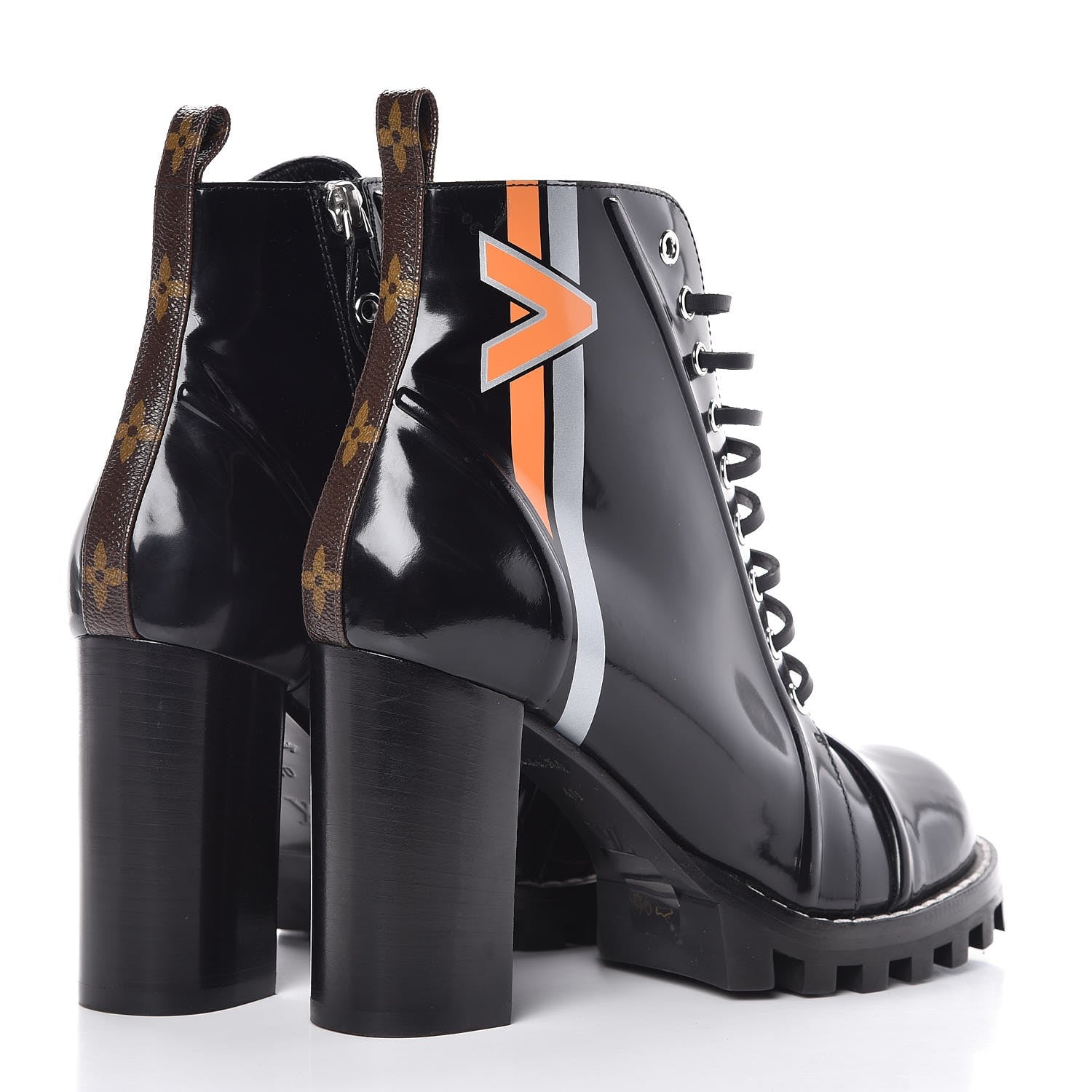 Louis Vuitton Patent Calfskin Spaceship Star Trail Ankle Boots 40 Black 4 of 6
