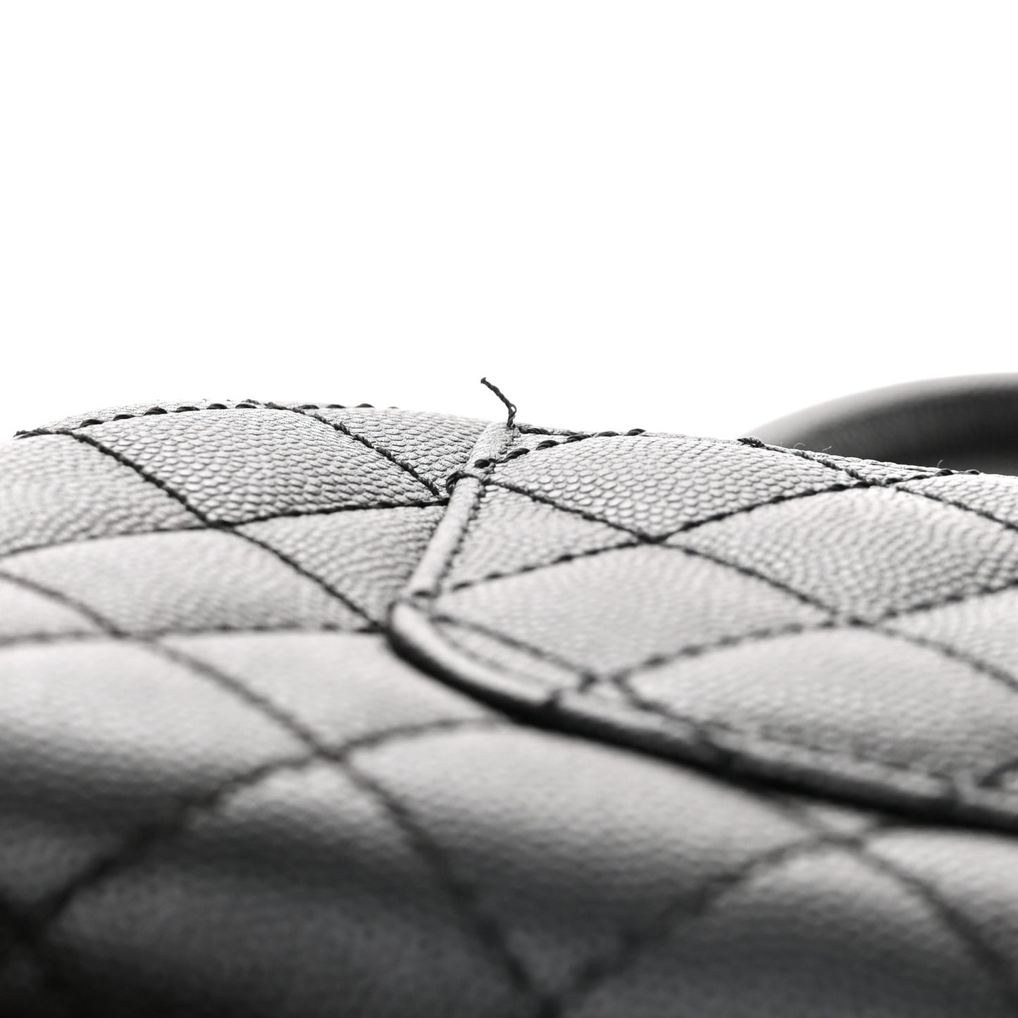 Caviar Quilted Mini Coco Chain Handle Flap Black