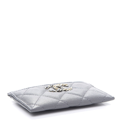 Chanel Caviar Quilted French New Wave Card Holder Grey 4 of 10