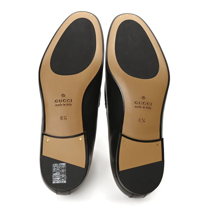 Gucci Betis Glamour Calfskin Horsebit Mens Jordaan Loafers 8.5 Black 6 of 9