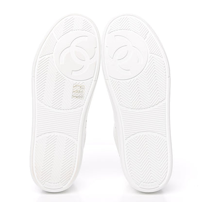 Chanel Calfskin Womens Logo Sneakers 40.5 White 6 of 10