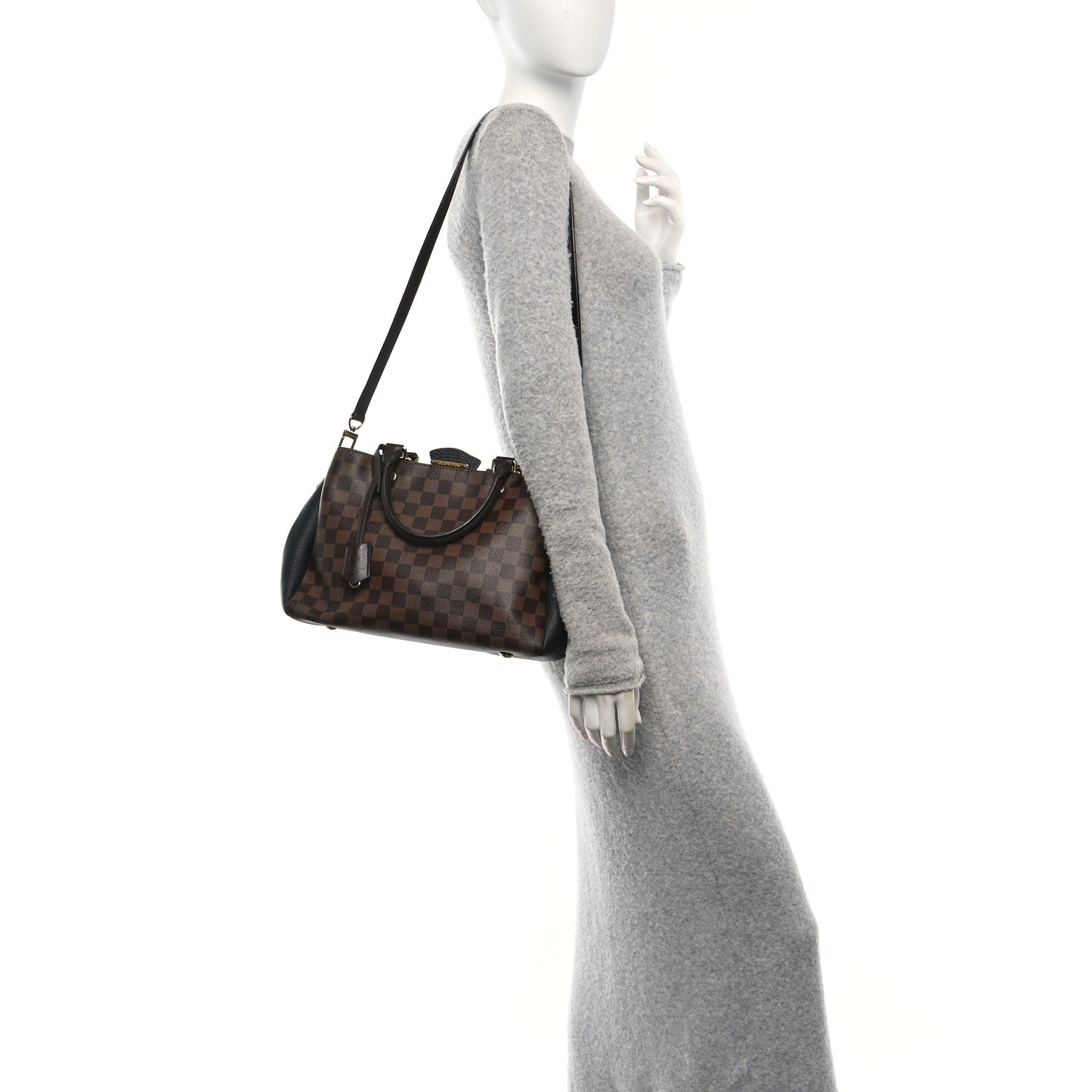 Louis Vuitton Damier Ebene Cuir Taurillon Brittany Black 2 of 9