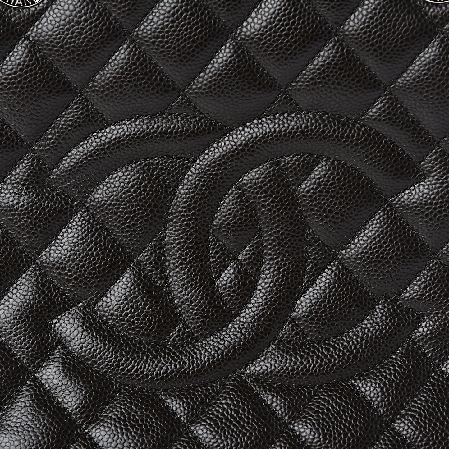 Caviar Quilted Grand Shopping Tote GST Dark Brown
