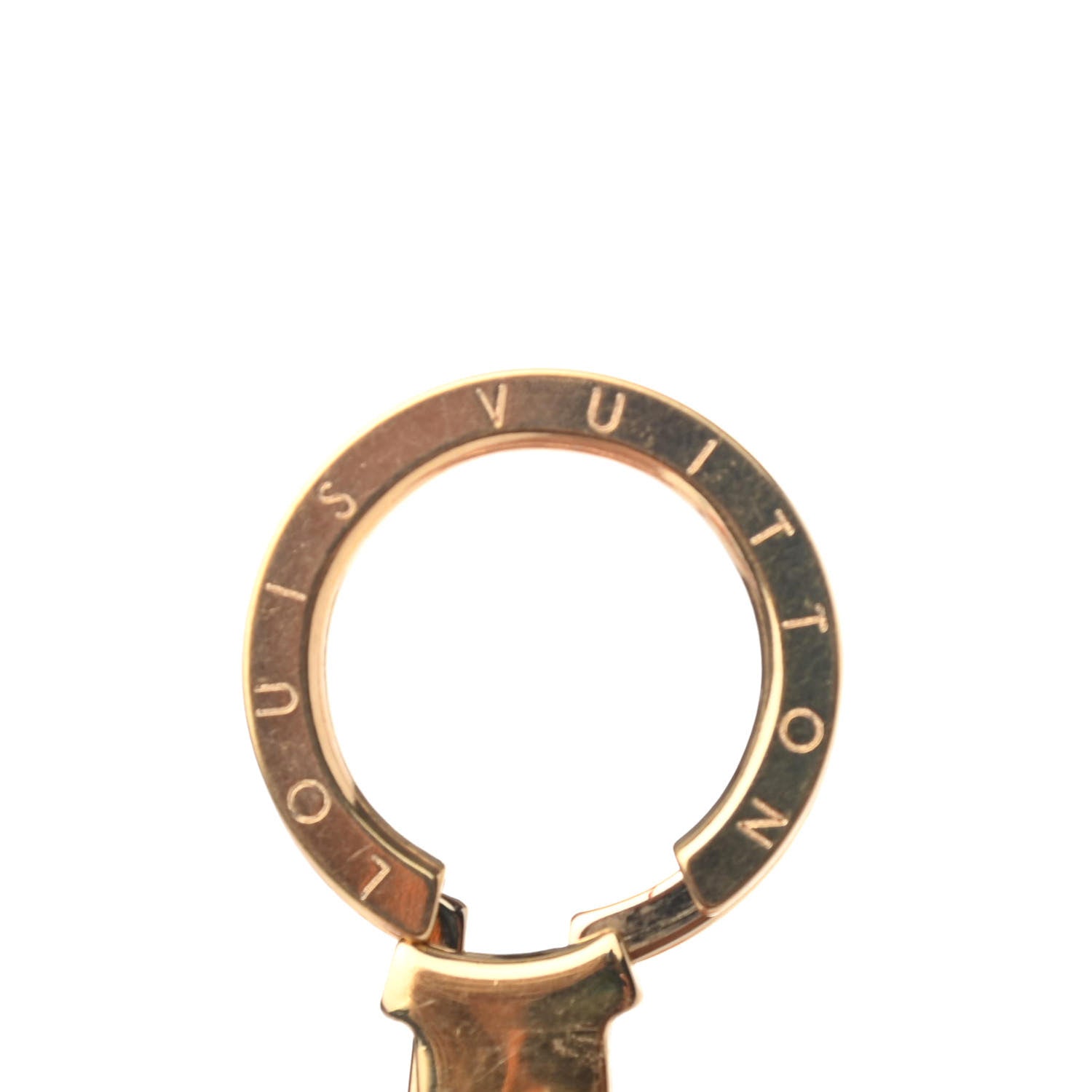Louis Vuitton Brass Enamel Fleur De Monogram Bag Charm Chain Gold 6 of 7