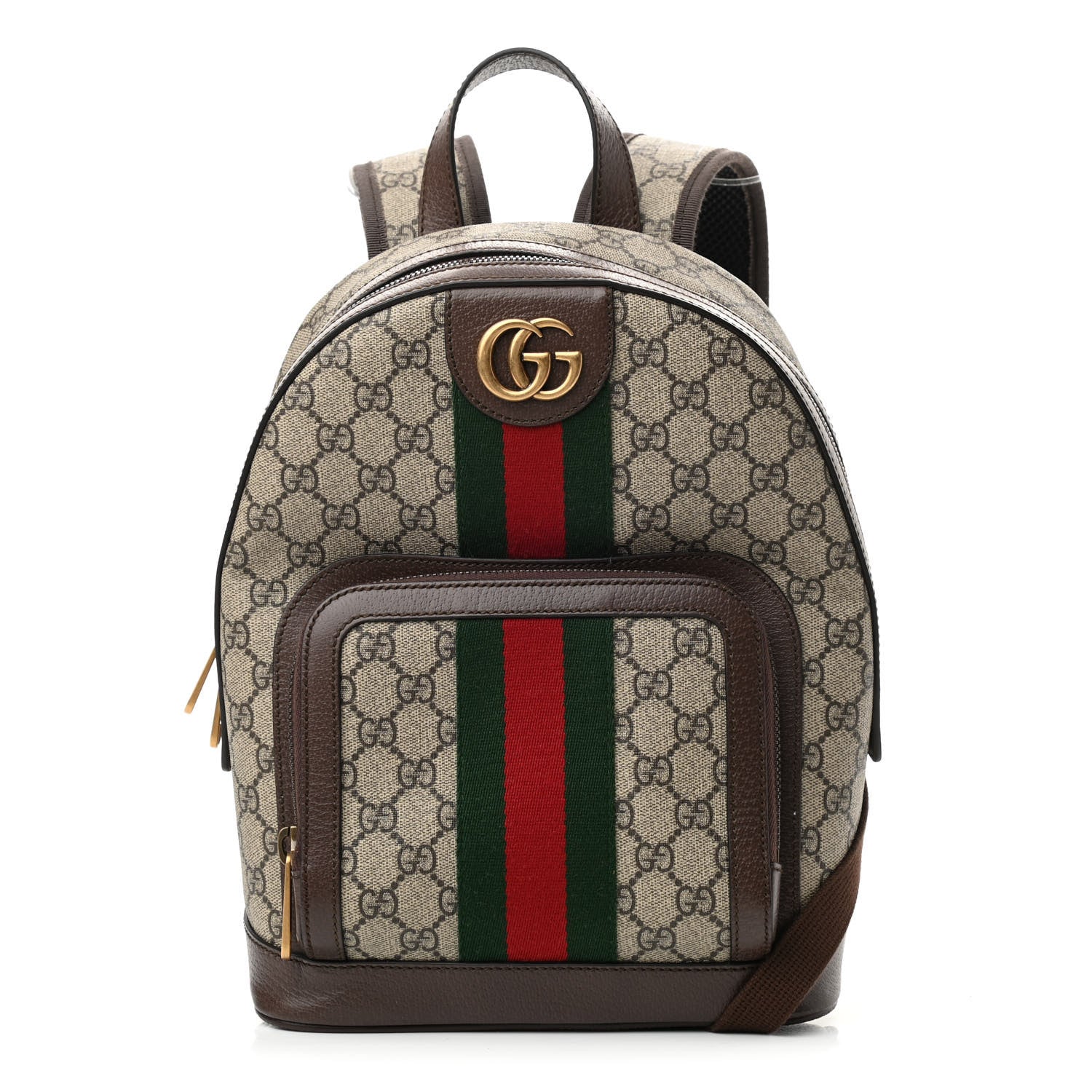 Gucci GG Supreme Monogram Calfskin Web Small Ophidia Day Backpack Beige Ebony New Acero 1 of 10