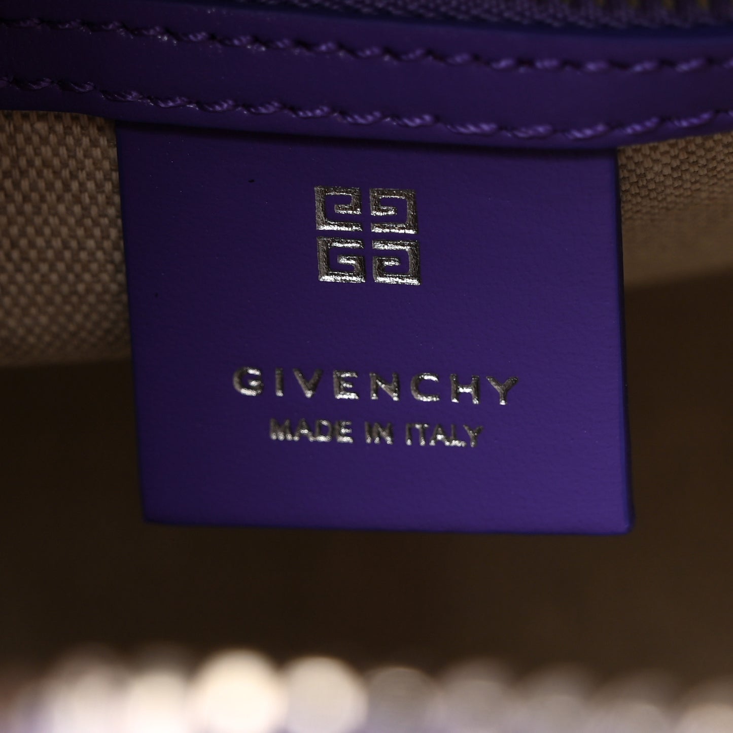 Shiny Lord Calfskin Mini Antigona Ultraviolet