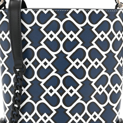 Delvaux Smooth Calfskin Print Mini Pin Bucket Navy Black 7 of 9