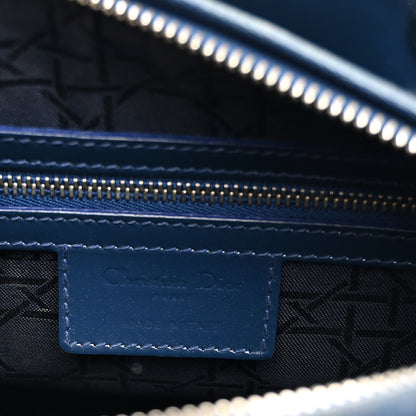 Christian Dior Patent Cannage Medium Lady Dior Blue 5 of 9