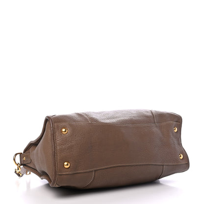 Prada Cervo Deerskin Shopping Satchel Visone 3 of 4