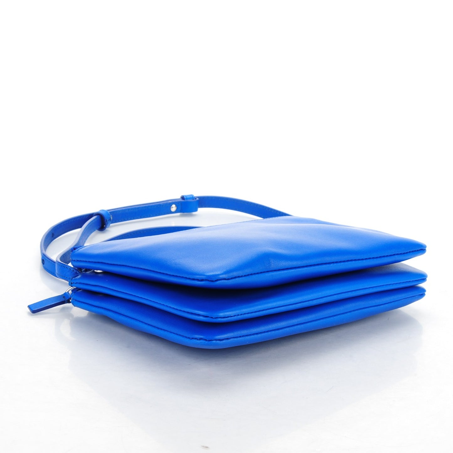 Lambskin Small Trio Crossbody Bag Electric Blue