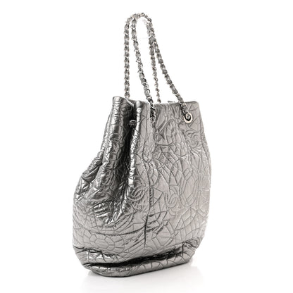 Chanel Vinyl Graphic Edge Tote Silver 3 of 11